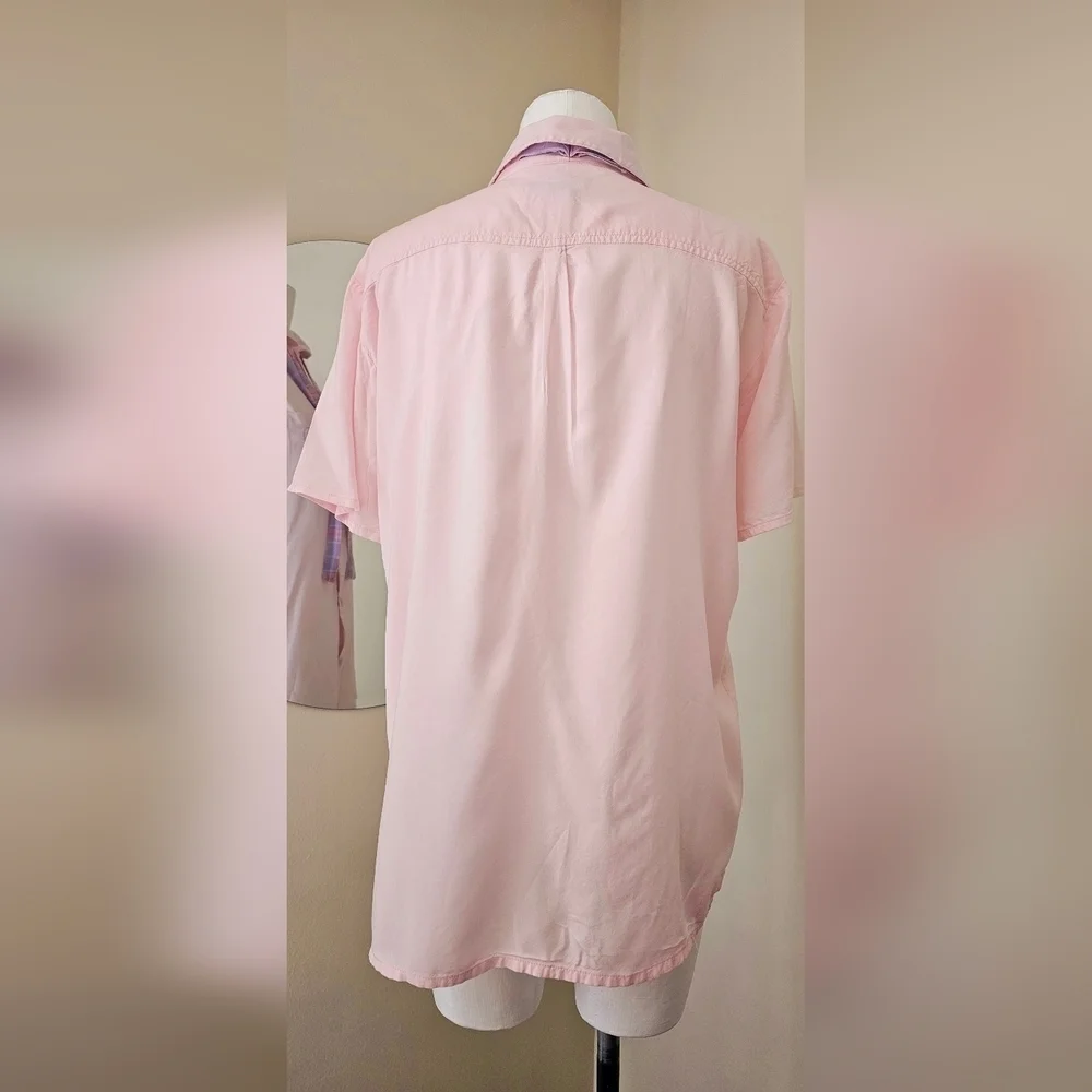 Kawaii Pastel Bunny Bow Girls Woven Button-up Whimsical Top by Hot Topic Sz S